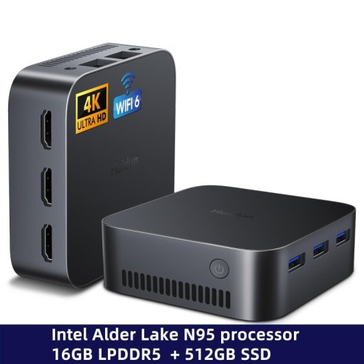 Huidun H20 Mini PC Negro Intel N95/16GB/512GB SSD