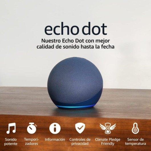 Colunas Amazon Echo Dot 5ª Geração Wi-Fi Bluetooth com Alexa Azul