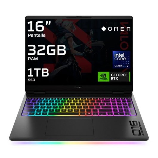 Ordinateur portable HP OMEN MAX 16-ah0002ns 16'' Intel Core Ultra 7 32GB 1TB SSD RTX 5070 Ti Windows 11