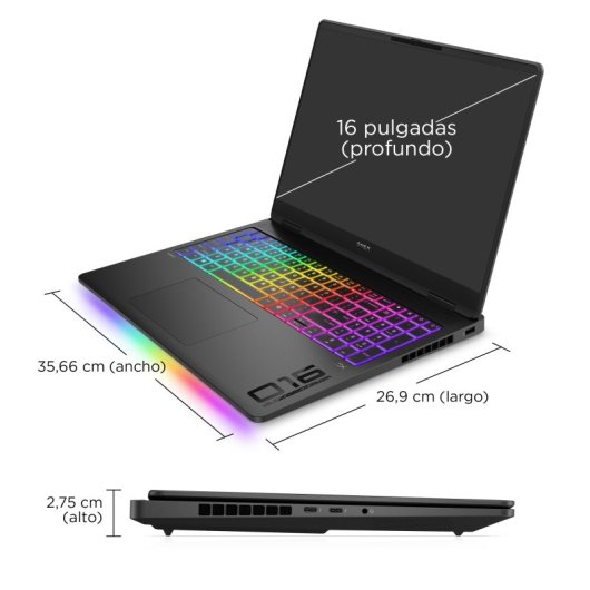 HP OMEN MAX Gaming Laptop 16-ak0001ns AMD Ryzen AI 9 HX 375/32GB/1TB SSD/RTX 5070 Ti/16"