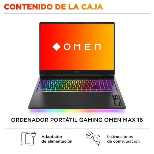 Laptop HP OMEN MAX 16-ak0001ns 16" AMD Ryzen AI 9 HX 375 32GB 1TB SSD RTX 5070 Ti Windows 11