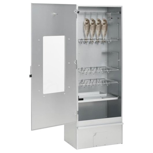 Vidaxl Forno Defumador Aparas de Madeira Aço Inoxidável Galvanizado 