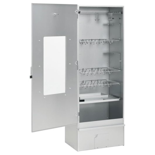 Vidaxl Forno Defumador Aparas de Madeira Aço Inoxidável Galvanizado 