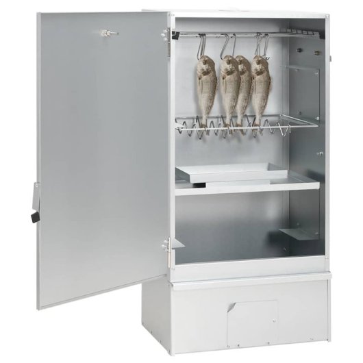 Vidaxl Forno Defumador Aparas de Madeira Aço Galvanizado Inox
