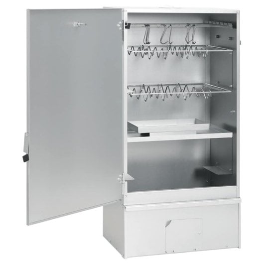 Vidaxl Forno Defumador Aparas de Madeira Aço Galvanizado Inox