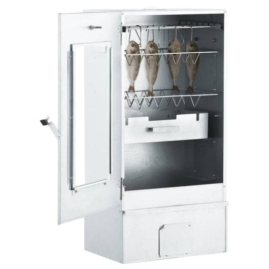 Vidaxl Horno Ahumador Barbacoa Virutas De Madera Inox