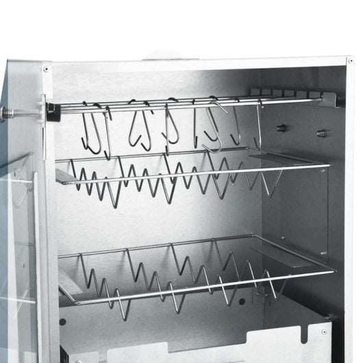 Vidaxl Horno Ahumador Barbacoa Virutas De Madera Inox