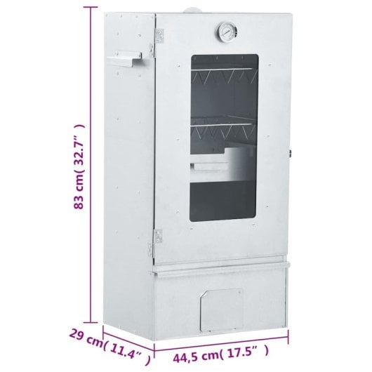 Vidaxl Horno Ahumador Barbacoa Virutas De Madera Inox