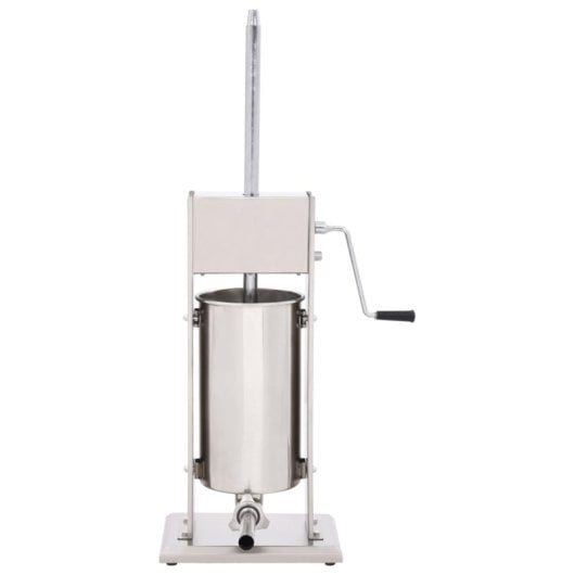 Vidaxl Embutidora Manual De Acero Inoxidable 15 L Plateado
