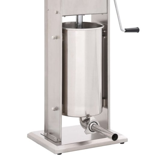 Vidaxl Embutidora Manual De Acero Inoxidable 15 L Plateado