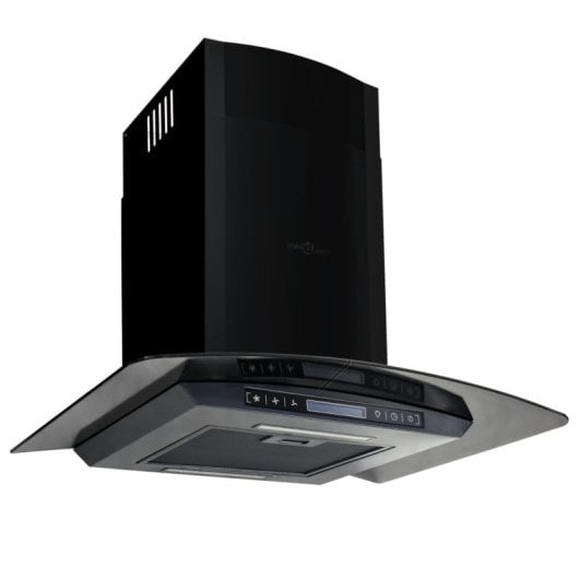 Vidaxl Cappa aspirante a parete 60 cm Acciaio inossidabile 756 m³/h Nero