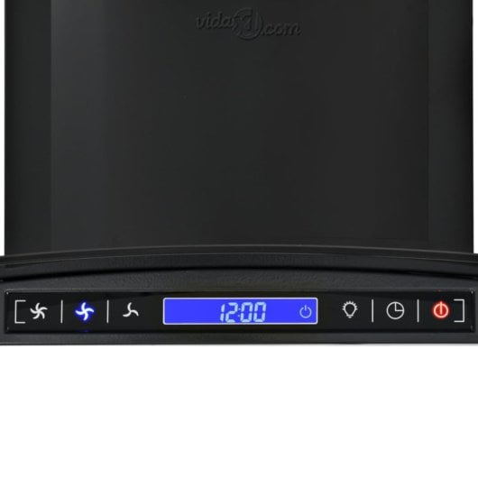 Vidaxl Cappa aspirante a parete 60 cm Acciaio inossidabile 756 m³/h Nero