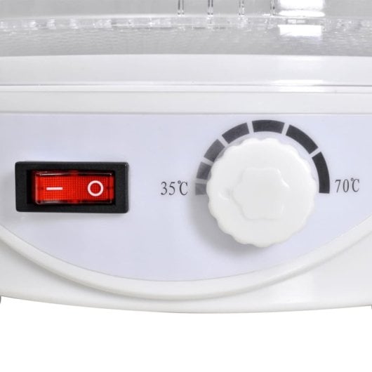 Déshydrateur alimentaire Vidaxl avec 6 plateaux empilables ronds blancs