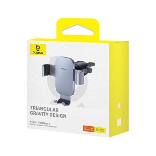 Suporte Para Carro Baseus Metal Age 3 Gravity Cinzento