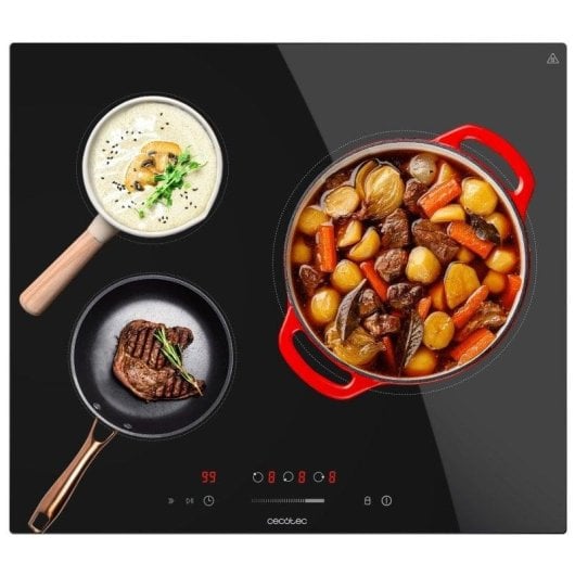 Placa de Inducción Cecotec Bolero Squad I 3001 3 Zonas 6600W Touch Slider Booster