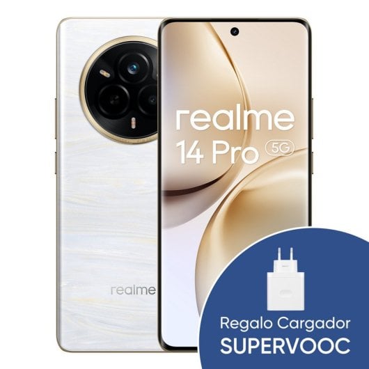 Realme 14 Pro 8GB/256GB Smartphone 6.77" 120Hz 45W Android 15 Bianco + Caricabatterie 67W