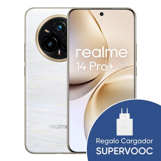 Realme 14 Pro Plus 5G 8GB/256GB Smartphone 6.83" 120Hz 80W Android 15 Blanco + Cargador 120W