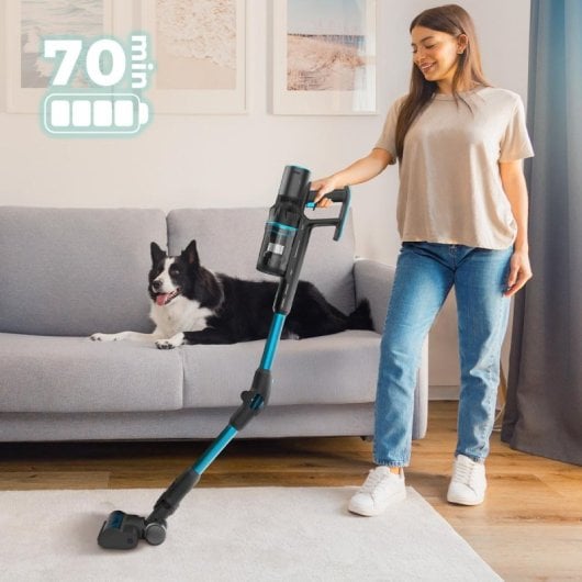Cecotec Conga Rockstar 3500 Storm Pet Flex Aspirador Vertical/Mão Sem Fio 500W 30kPa Preto/Azul