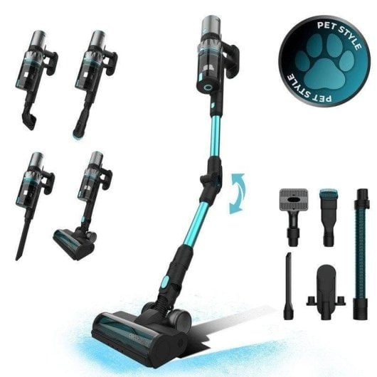 Aspirateur sans Fil Cecotec Conga Rockstar 2500 Thunder Pet Flex 400W 65min Anti-enchevêtrement Animaux