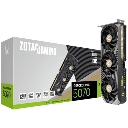 Scheda grafica ZOTAC GAMING GeForce RTX 5070 SOLID OC da 12 GB GDDR7 Reflex 2 RTX AI DLSS4