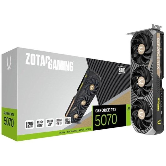 ZOTAC GAMING GeForce RTX 5070 SOLID 12GB GDDR7 Reflex 2 RTX AI DLSS4