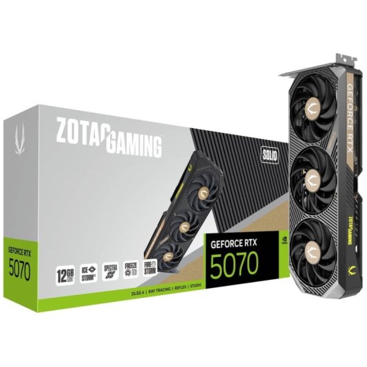 Carte graphique ZOTAC GAMING GeForce RTX 5070 SOLID 12 Go GDDR7 Reflex 2 RTX AI DLSS4