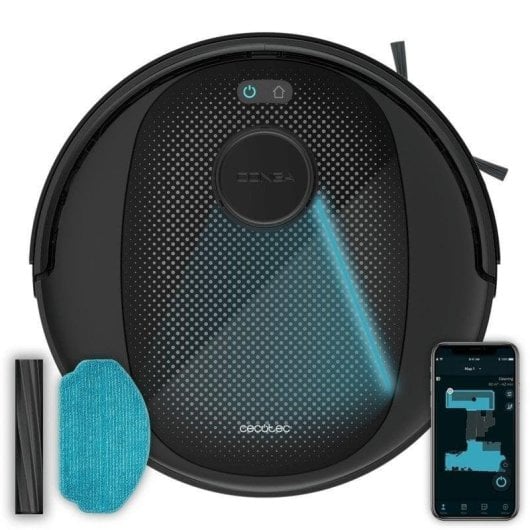 Aspirador Robô com Mopa Cecotec Conga 7690 Immortal Max Navegação LiDAR 5.000 Pa Controlo por Voz