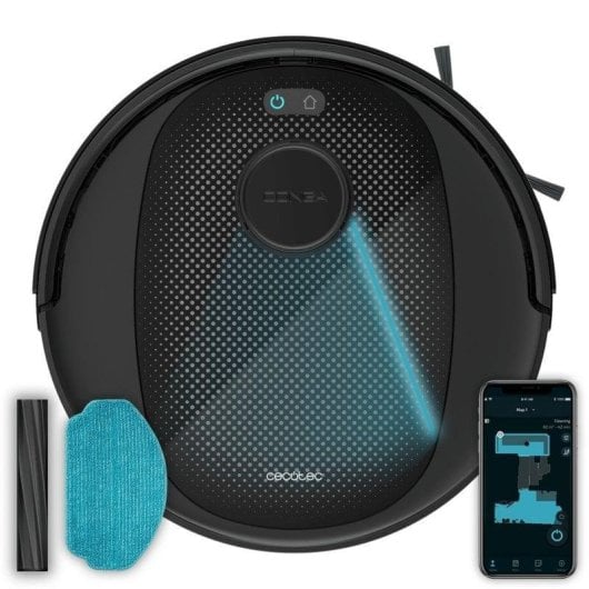 Robot Aspirador y Fregasuelos Cecotec Conga 7690 Immortal Max M Navegación Láser 5.000 Pa Especial Mascotas