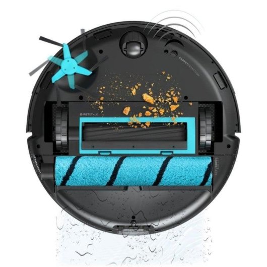 Aspirador Robô com Mopa Cecotec Conga 14090 Twice Roller Home&Fill Com Esvaziamento Automatico Navegação Laser 8.000 Pa Controlo por Voz