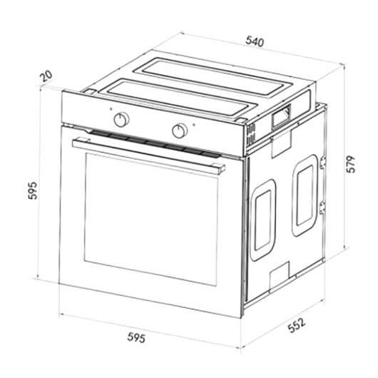 Cecotec Bolero Hexa C126400 Line A Horno Convencional 80L A Negro