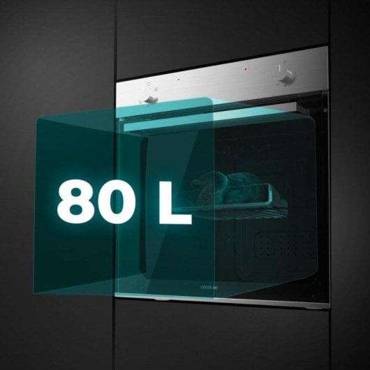 Horno elettrico Cecotec Bolero Hexa C126400 Line A 80L Nero con funzioni vapore e doppio vetro