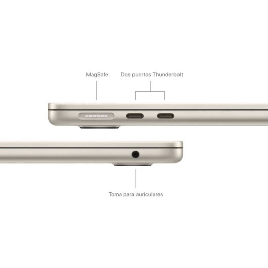 Apple MacBook Air Apple M3/16GB/512GB SSD/GPU 10 Núcleos/13.6" Blanco + Kit Digital