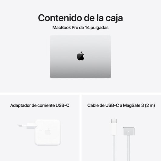 Apple MacBook Pro Apple M4 Pro 12 Núcleos/24GB/512GB SSD/GPU 16 Núcleos/14" Plata + Kit Digital