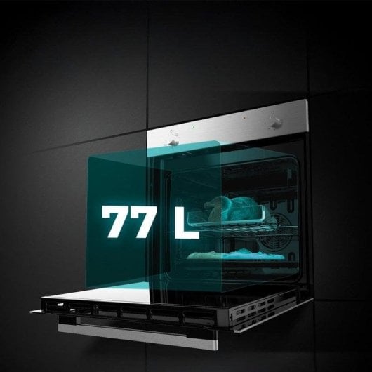 Horno eléctrico Cecotec Bolero Hexa C126001 Line A 77L Inox vapor autolimpieza