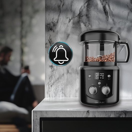 Cecotec Roaster Booster Tostadora de Café en Grano Eléctrica 1400W Negra