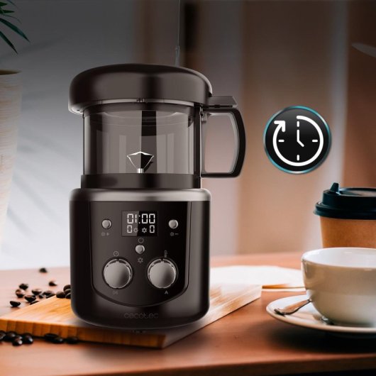 Cecotec Roaster Booster Tostadora de Café en Grano Eléctrica 1400W Negra