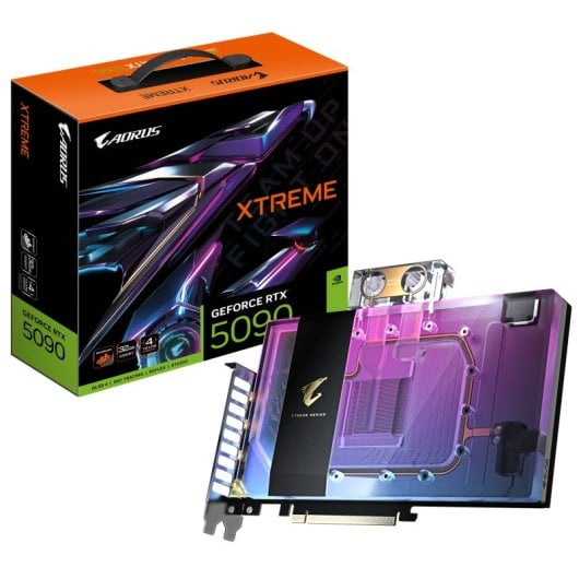 Gigabyte GeForce RTX 5090 AORUS XTREME WATERFORCE WB 32GB GDDR7 Reflex 2 RTX AI DLSS4