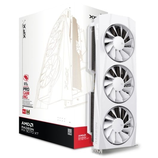XFX QUICKSILVER AMD Radeon RX 9070 XT Triple ventilateur 16 Go GDDR6 FSR 4 Blanc