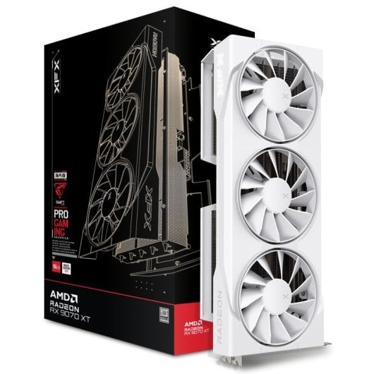XFX SWIFT AMD Radeon RX 9070 XT Triple ventilateur 16 Go GDDR6 FSR 4 Blanc