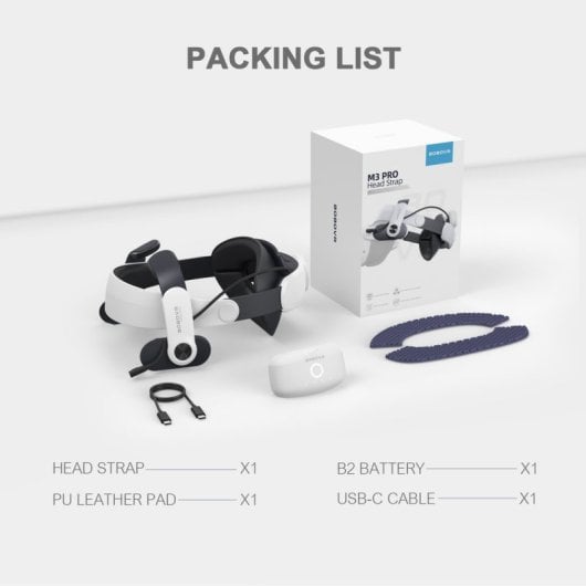 Bobovr M3 Pro Bracelete Com Bateria Para Meta Quest 3 & Quest 3s