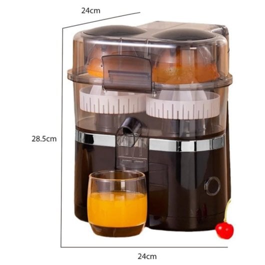 Klack Dual Extremme Juicer Exprimidor Eléctrico de Doble Cabezal 100W 15000RPM Negro