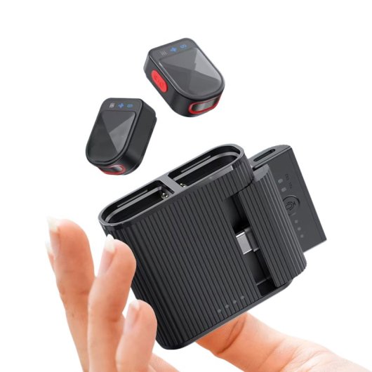 Klack H01 Micrófono Inalámbrico de Botón con Tecnología ENC USB-C/Lightning Negro