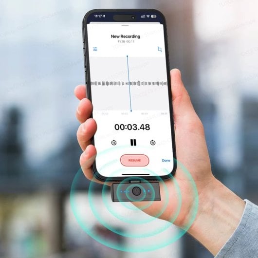 Klack H01 Micrófono Inalámbrico de Botón con Tecnología ENC USB-C/Lightning Negro