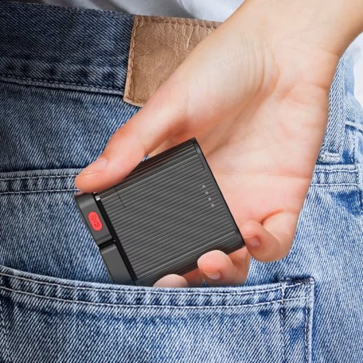Klack H01 Micrófono Inalámbrico de Botón con Tecnología ENC USB-C/Lightning Negro