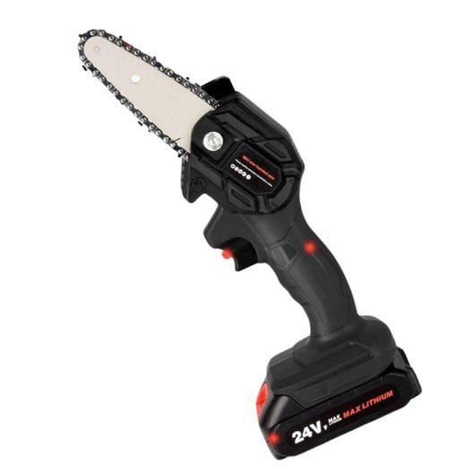 Klack Mini Motosierra Inalámbrica de Mano con Batería Recargable 24V 500W Negra