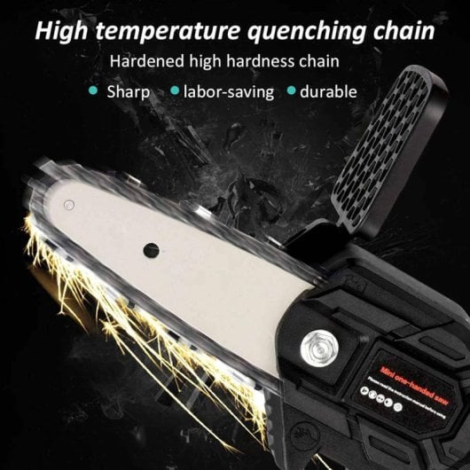 Klack Mini Motosierra Inalámbrica de Mano con Batería Recargable 24V 500W Negra