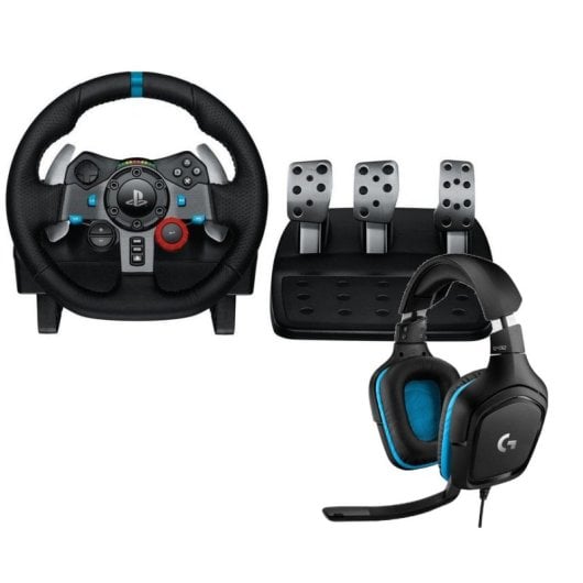 Logitech Pack G29 Volante Driving Force para PS5/PS4/PS3/PC + Logitech G432 Auriculares Gaming 7.1