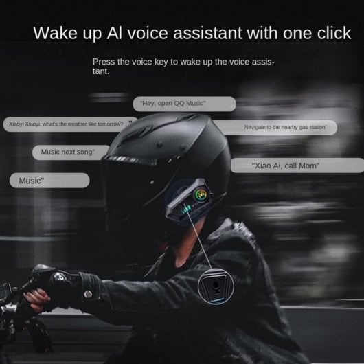 Klack Y10 Auricular Intercomunicador para Moto Bluetooth, Resistencia IPX6 y Sonido Hi-Fi (1 Unidad)
