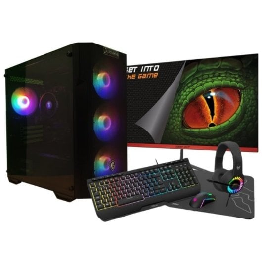 Zone Evil GamingPC AMD Ryzen 5 4650G/16GB/2TB SSD + Monitor 24" FullHD + Combo Gaming