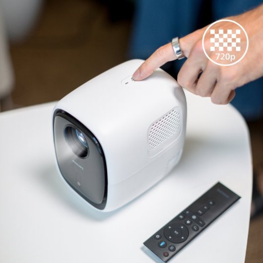 Philips NeoPix 130W Projetor LED Inteligente 720p (1280x720) WiFi Branco